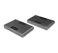 StarTech.com Hub Extensor USB 3.0 de 4 Puertos con 1 extensión de Puerto Gigabit Ethernet sobre un Solo Cable Cat6a/Cat7 (RJ45) - 330 pies (100 m) - Kit Extensor USB (USB-A) - USB 3.2/3.1 Gen 1 de 5