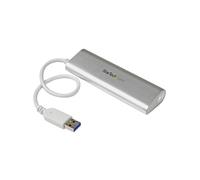StarTech.com Hub Ladrón USB 3.0 de 4 Puertos - Hub Concentrador USB-A - Alimentado por el Bus - 5Gbps - Hub USB Portátil - Carcasa Resistente