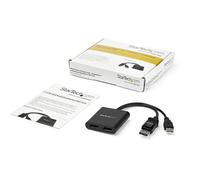 StarTech.com - Splitter Multiplicador DP a 2 puertos DisplayPort - Hub MST