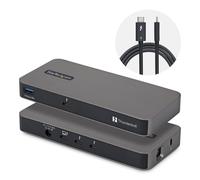 StarTech Hub Thunderbolt 5 de 4 Puertos con KVM Thunderbolt Share - 80,120Gbps - Multipantallas 8K - PD 140W - USB-A 10Gbps - TB4 y USB4 - para MacBook M4 Pro M4 MAX M5