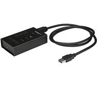 StarTech.com Hub USB 3.0 de 4 Puertos - Ladrón USB Tipo-A a 1x USB-C y 3x USB-A - Hub Comercial USB de Metal - USB 3.2 Gen 1 SuperSpeed de 5Gbps - Autoalimentado - de Carga Rápida BC 1.2 - Resistente/Instalable