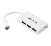 StarTech.com Hub USB-C con 1 Puerto USB-C y 3 Puertos USB-A (SuperSpeed de 5Gbps) - Alimentado por USB - Adaptador Hub Ladrón USB 3.0 para Ordenador Portátil - Concentrador Tipo-C USB 3.2 Gen 1 (5Gbps) - Blanco
