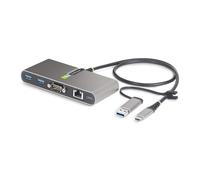 StarTech.com Hub USB-C de 2 Puertos USB-A de 5Gbps con Red RJ45 Ethernet Gigabit y Puerto Serie DB9 RS232 FTDI - PD 100W