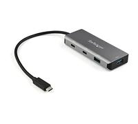 StarTech.com Hub USB C de 4 puertos - 2x USB A y 2x USB C - Concentrador USB Tipo C 3.2 Gen 2 SuperSpeed de 10Gbps Alimentado por el bus USB - Ladrón USB C con Cable de 25cm