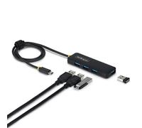 StarTech.com Hub USB-C de 4 Puertos A - 5 Gbps - Ladrón USB Alimentado por el Bus - Concentrador Tipo C a 4 Puertos A - Plástico PCR - Cable de 61cm - Hub Universal Serial Bus para Portátil