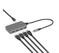 StarTech.com Hub USB-C de 4 Puertos - Ladrón Concentrador Portátil de 5Gb - Alimentado por el Bus - Entrada Tipo C