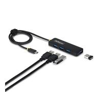 StarTech.com - Hub USB-C de 4 Puertos A - 5 Gbps - Ladrón USB Alimentado por el Bus - Concentrador Tipo C a 4 Puertos A - Plásti