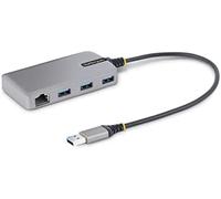 StarTech Hub USB 3.0 de 3 puertos USB-A 5Gbps con Ethernet RJ45 1Gb (5G3GBB-USB-A-HUB)