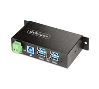 StarTech.com Hub USB Industrial de 4 Puertos Gestionado, Servicio Pesado, Caja de Metal, Protección ESD y Sobretensión, Montaje DIN, Pared, Escritorio, USB 3.2 Gen 1 5Gbps (5G7AINDRM-USB-A-HUB)