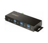StarTech.com Hub USB Industrial de 7 Puertos Gestionado - Servicio Pesado - Caja de Metal - Protección ESD y Sobretensión - Montaje DIN, Pared, Escritorio - USB 3.2 Gen 1 5Gbps