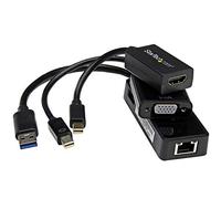 StarTech.com Juego de Adaptadores para Surface Pro - Mini DisplayPort a VGA y HDMI - USB 3.0 de Red Ethernet