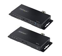 StarTech.com Juego Extensor de HDMI 4K por Fibra - 4K a 60Hz hasta 1km (Monomodo) o 330m (Multimodo) - Fibra Óptica LC - HDR - HDCP - Alargador de Audio/RS232/IR - Receptor Transmisor (ST121HD20FXA2)