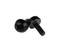 StarTech.com M5 x 12mm - Tornillos - Paquete de 100 Negros - Tornillos de Montaje M5 para Rack y Gabinete de Servidores TAA (CABSCREWSM5B)