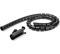 StarTech.com Manga de 1,5m para Gestión de Cableado - en Espiral - con Diámetro de 25mm - con Herramenta de Inserción de Cableado - Negro