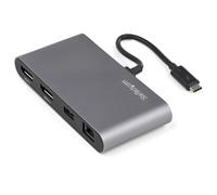 StarTech.com Mini Dock Thunderbolt 3 - Docking Station Portátil para 2 Monitores con DP 4K 60Hz, 1x Hub USB-A (USB 3.0/5 Gbps), GbE - Cable de 28cm - Adaptador Multipuertos TB3 - Mac/Windows