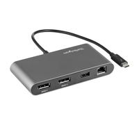 StarTech.com Mini Dock Thunderbolt 3 - Docking Station Portátil para 2 Monitores con DP 4K 60Hz, 1x Hub USB-A (USB 3.0/5 Gbps), GbE - Cable de 28cm - Adaptador Multipuertos TB3 - Mac/Windows