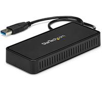 StarTech Mini Dock USBA2DPGB – USB-A 3.0, DisplayPort doble 4K 60 Hz, LAN GbE, negro