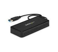 StarTech Mini Dock USBA2DPGB – USB-A 3.0, DisplayPort doble 4K 60 Hz, LAN GbE, negro