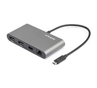 StarTech.com Mini Dock Thunderbolt 3 - Docking Station Portátil para 2 Monitores con DP 4K 60Hz, 1x Hub USB-A (USB 3.0/5 Gbps), GbE - Cable de 28cm - Adaptador Multipuertos TB3 - Mac/Windows