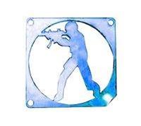 StarTech.com Mutant Mods'Counterstrike 80 mm Blue LED Fan Guard-Rejilla para Ventilador, Color Azul