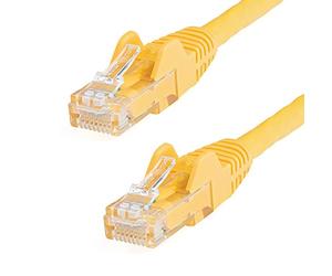 StarTech.com N6PATC15MYL - Cable de Red Gigabit Ethernet 15m UTP patch Cat6 Cat 6 RJ45 Snagless Sin enganches, color amarillo