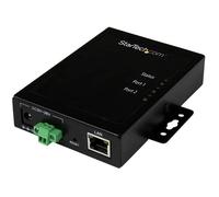 StarTech.com NETRS2322P Servidor Serie RS-232 2 Puertos, Servidor de Dispositivos Serie a Red IP con Alimentación Redundante (9-36V) y Caja de Metal, para Conexión Remota