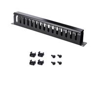 StarTech.com - Panel Canaleta 1U de Gestión de Cables para Rack de Conductos Horizontales con Tapa - Conducto de Cables para Rac