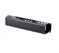 StarTech.com Panel Canaleta Horizontal de 2U con Cubierta para Gestión de Cableado en Racks y Perforaciones Laterales