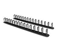 StarTech.com Panel Guiacables para Rack de Servidores Vertical 40U con Anillas para Cables con forma de D - Panel de Gestión de Cables para Rack de Red 40U - Organizador de Cables 2x 91 cm (CMVER40UD)