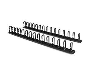 StarTech.com Panel Guiacables para Rack de Servidores Vertical 40U con Anillas para Cables con forma de D - Panel de Gestión de Cables para Rack de Red 40U - Organizador de Cables 2x 91 cm (CMVER40UD)