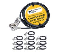 StarTech.com Paquete de 10 Cables de Seguridad Antirrobo Candado K-Slot de Llave