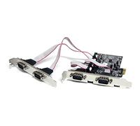StarTech.com PEX4S553 - Tarjeta adaptadora PCIe de 4 Puertos Serie RS232 UART, Verde