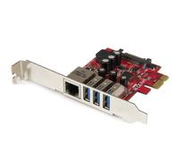 StarTech.com PEXUSB3S3GE - Tarjeta de Red (USB 3.0, 3 Puertos)