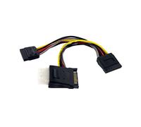 StarTech.com PYOLP42SATA - Cable Adaptador Divisor (2 Conectores SATA) Color Negro, Rojo y Amarillo