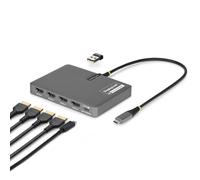 StarTech.com QUAD-USB-HDMI-ADAPT base para portátil y replicador de puertos Alámbrico USB 3.2 Gen 1 (3.1 Gen 1) Type-C Gris