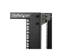 StarTech.com Rack 25U Móvil de Marco Abierto de 4 Columnas para Servidores - Rack de Cuatro Columnas 19 Pulgadas para Equipo de Red e Informático - Ruedas o Patas Niveladoras