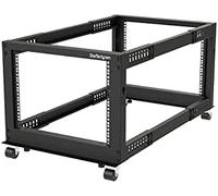 StarTech Rack marco abierto 4POSTRACK8U 4 columnas 8U 19 pulg. profundidad 22-40in ruedas