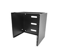 StarTech.com Rack de 10U de Pared para Equipo de Red - 14 Pulgadas de Profundidad (Perfil Bajo) - Bracket de 19" para Equipo Poco Profundo - 35kg de Capacidad - Negro (RACK-10U-14-BRACKET)