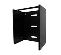 StarTech.com Rack de 14U de Pared para Equipo de Red - 14 Pulgadas de Profundidad (Perfil Bajo) - Bracket de 19" para Equipo Poco Profundo - 35kg de Capacidad - Negro (RACK-14U-14-BRACKET)
