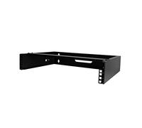 StarTech.com Rack de 2U de Pared para Equipo de Redes - 14" de Profundidad (Perfil Bajo) - Bracket de 19 Pulgadas para Paneles de Parcheo o Servidores - Soporta 35kg - Negro (RACK-2U-14-BRACKET)
