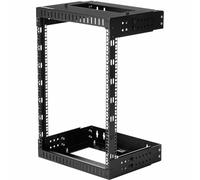 StarTech.com - Armario Rack de Servidores de Marco Abierto 15U para Montaje en Pared - Profundidad Ajustable de 12 a 20" de Prof