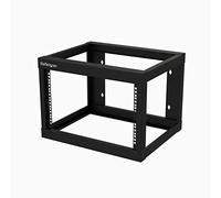 StarTech.com Rack de Servidores Abierto de 6U de Pared - de 19 Pulgadas - de 2 Columnas - con 18 Pulgadas de Profundidad - para Equipo de AV - Panel de Parcheo (RK619WALLO)
