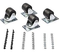 StarTech Juego de 4 Ruedas M6 2in para Rack 4 Postes, 250kg (RKCASTER2)
