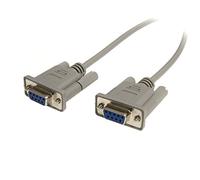 StarTech.com SCNM9FF25 - Cable de 7.5m Cruzado Serie para módem nulo DB9, Color Gris