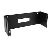StarTech.com Soporte Abisagrado de Montaje en Pared 4U 19 pulgadas para Paneles de Conexión - Estantería (4U, Bastidor de pared, 15 kg, Negro, Acero, abrir)