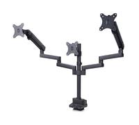 StarTech.com Soporte Triple para Monitor de 27" Ajustable en Altura con Brazos Articulados y Montaje de Pinza para Escritorio - 3MP2AG-MONITOR-ARM