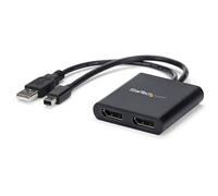 StarTech.com Splitter Multiplicador MST Mini DisplayPort a 2 puertos DisplayPort - Hub MST - Adaptador Multimonitor - Concentrador MST DisplayPort 1.2 - 2x 4K 30Hz - Splitter - Windows (MSTMDP122DP)