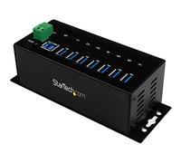 StarTech.com ST7300USBME - Hub ladrón USB 3.0 de 7 Puertos Industrial con Fuente de alimentación, Negro