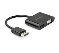 StarTech Adaptador DisplayPort a HDMI y VGA – DP 1.2 a HDMI 2.0 4K60 / VGA 1080p Negro