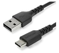 StarTech Cable USB 2.0 a USB-C RUSB2AC2MB 2 m - Fibra de aramida, carga y datos - Negro